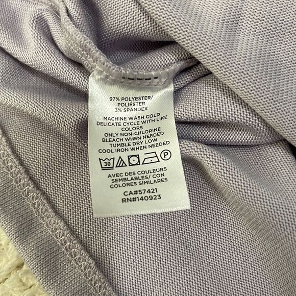 LOFT Lavender Off-Shoulder Top - Picture 4 of 5